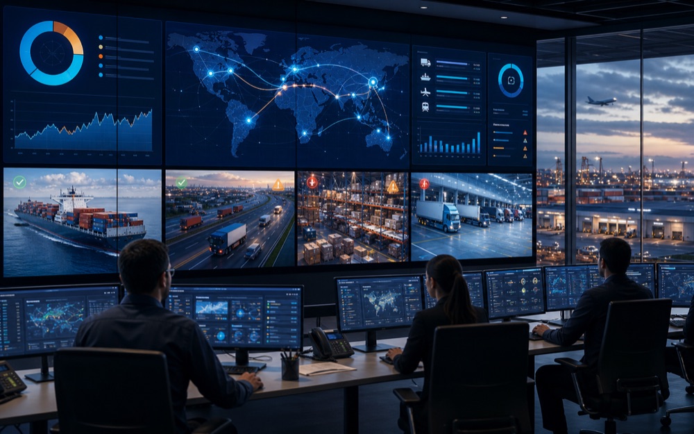 Logistics AI control tower visual